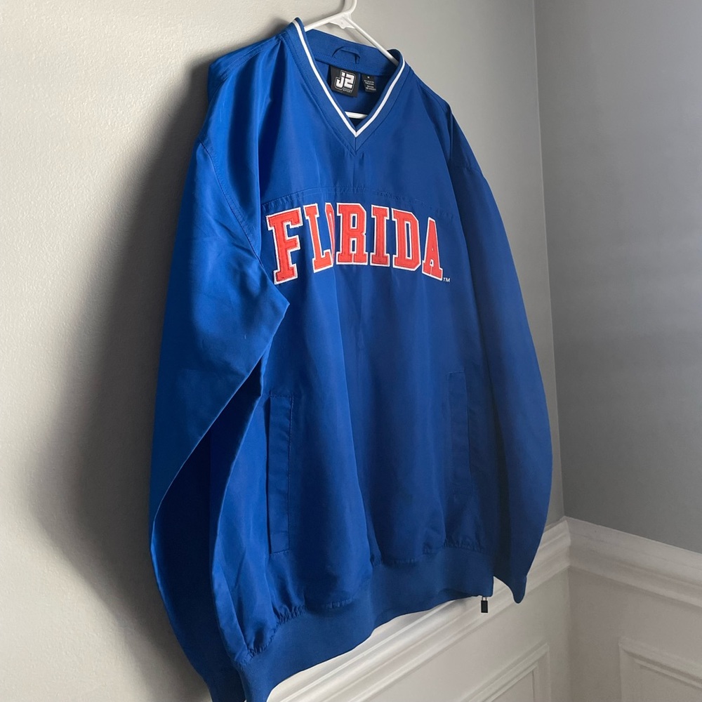 University of Florida Gators Blue Windbreaker Sweatshirt Size Men's Medium